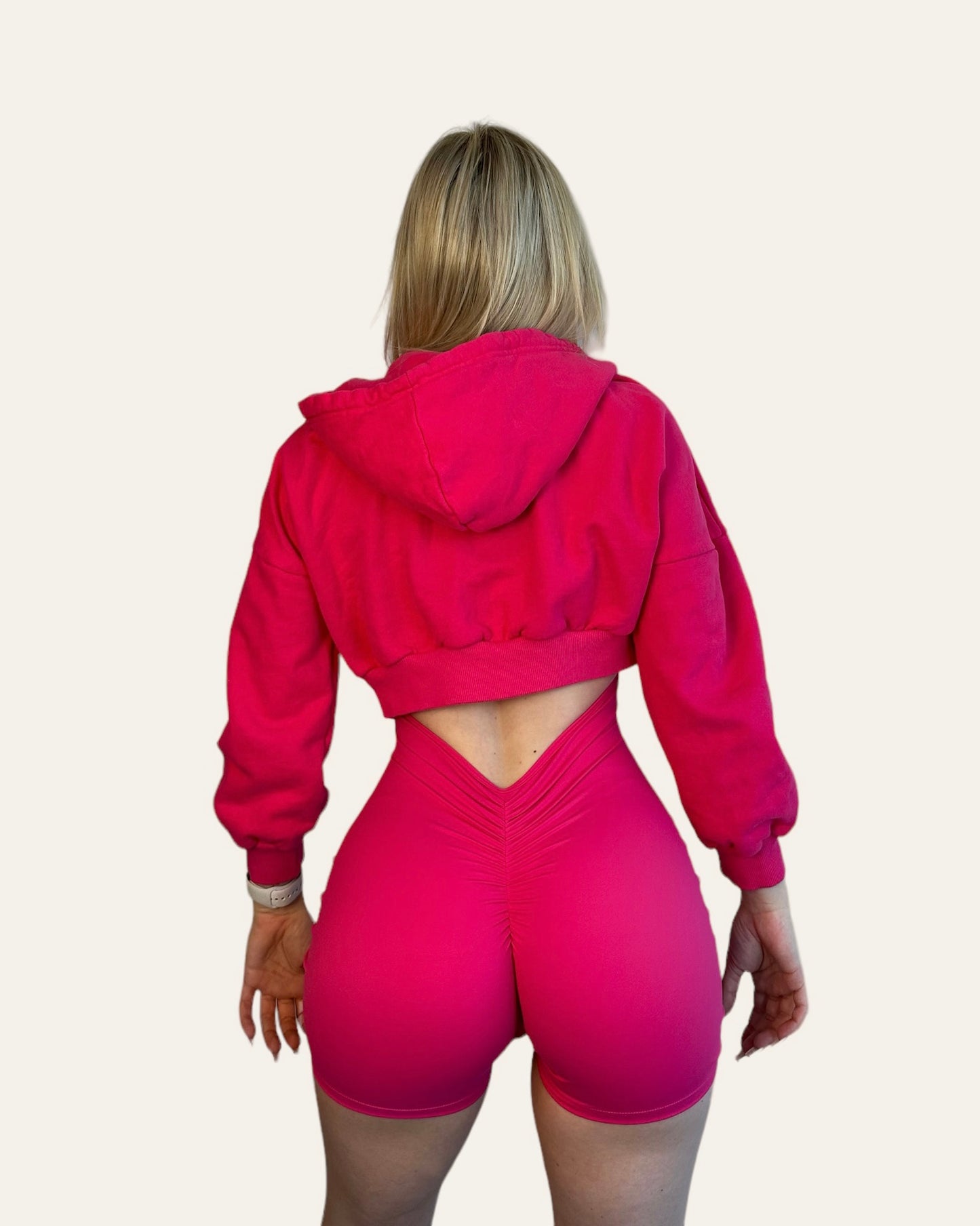 Tallulah Cropped Hoodie xPink