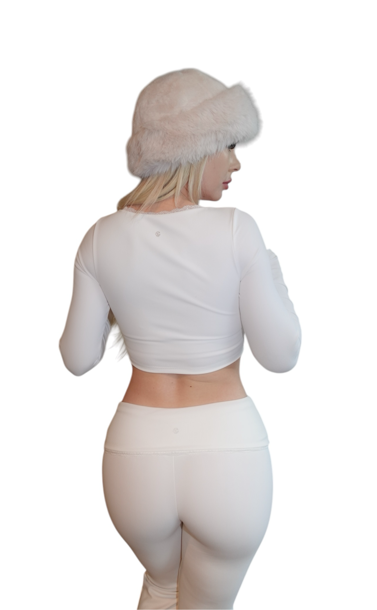 Myah Faux Fur Hat xWhite