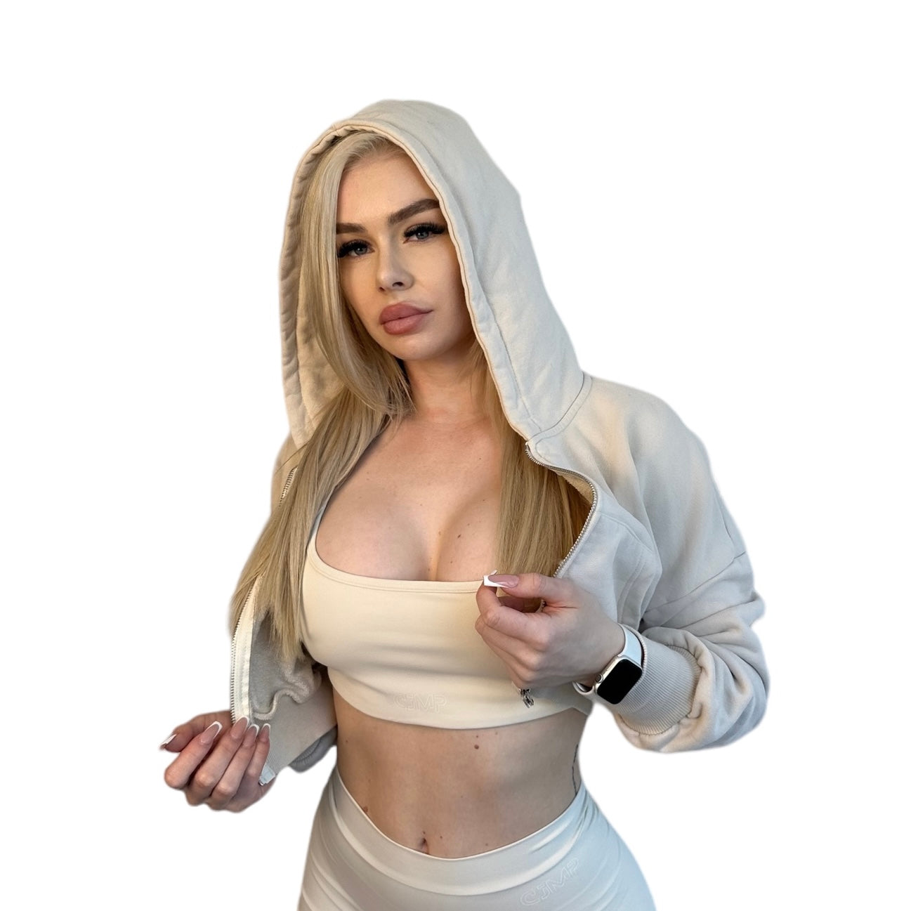 Tallulah Cropped Hoodie xNude