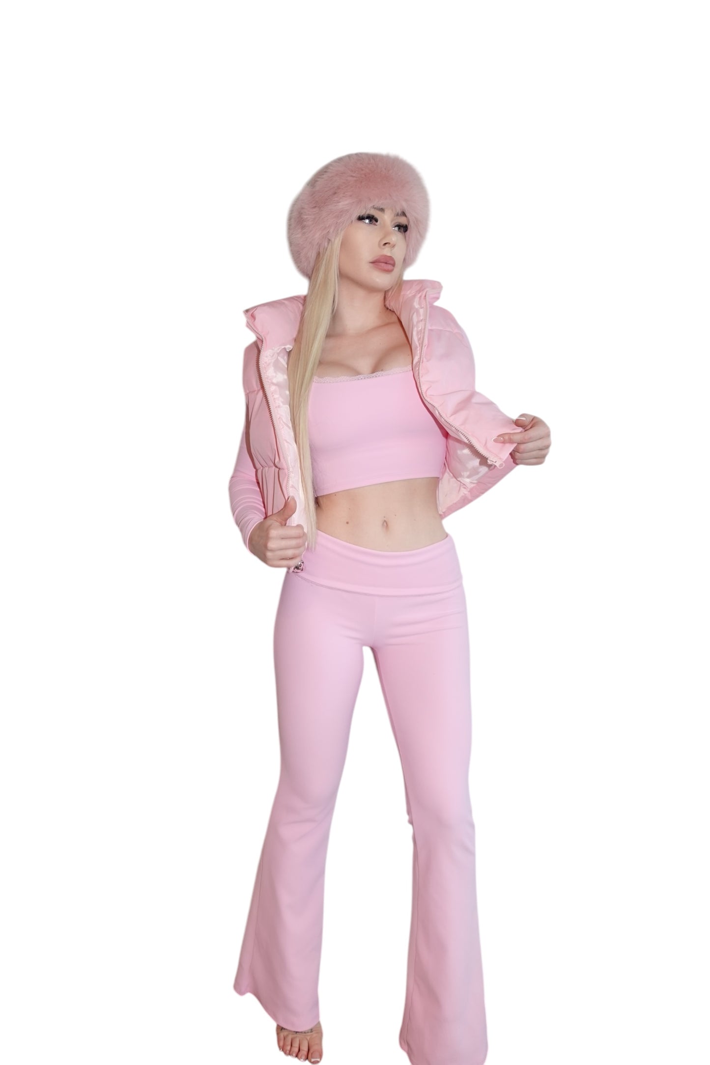 Myah Faux Fur Hat xPink